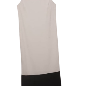 Asos Cream And Black Sleeveless Long Gown Size Uk 12