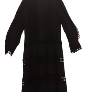 Uk Black Longsleeve Threequarter Gown Size Xxl