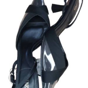 Zara Black Sandals With Transparent Cover Size 40