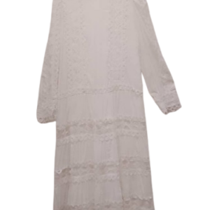 Uk White Longsleeve Gown Size Xl