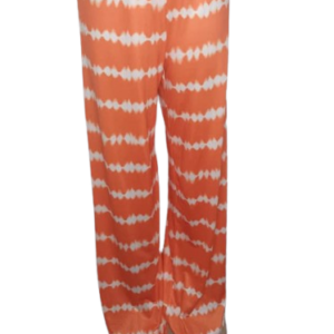 Uk Orange And White Trouser Size L