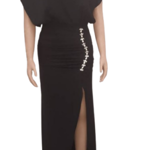 Suizi Black Gown With Front Slit Size 36