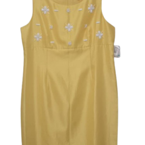 Kasper Yellow Sleeveless Gown Size 16
