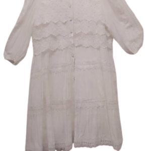 Uk White Shortsleeve Free Short Gown Size Xl