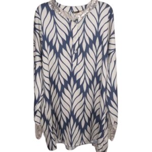 Abla Blue And White Long Top Size 48