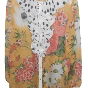 Genese Yellow Multicolored Top Size 1