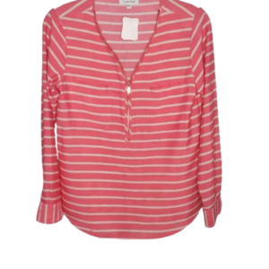 Calvin Klein Pink And White Top Size S