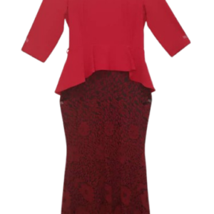 Copcapy Red And Black Long Gown Size 42