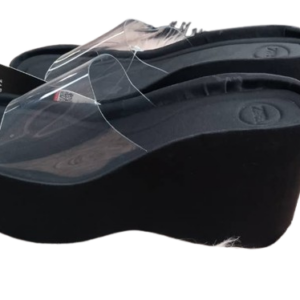 Zara Black Slippers With Transparent Up Size 40