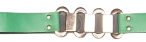 Green And Gold Leather Belt