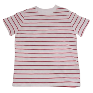 Primark White With Red Stripes Polo Size M