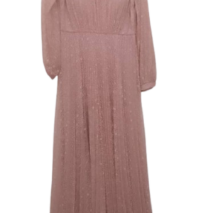 Nu-dem Peach Net Long Flowing Gown Size 40