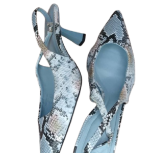 Lefties Blue Animal Skin Sandals Size 39