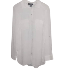 Primark White Long Top Size Uk 14
