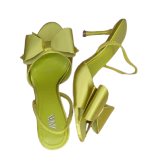 Zara Lemon Sandals With Bowtie Size 39