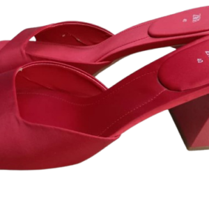 Zara Red Heel Slippers Size 40