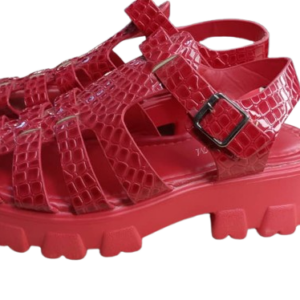 Fashion B.m Red Sandals Size 41