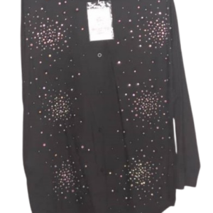 Moments Black Long Top With Stones